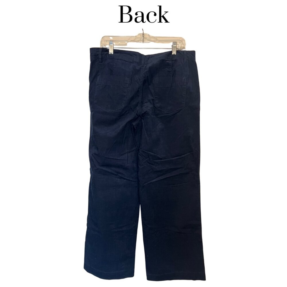 Weatherproof Vintage Women’s Navy Blue Corduroy Wide Leg Pants Size 8 Casual NWT - Picture 2 of 9